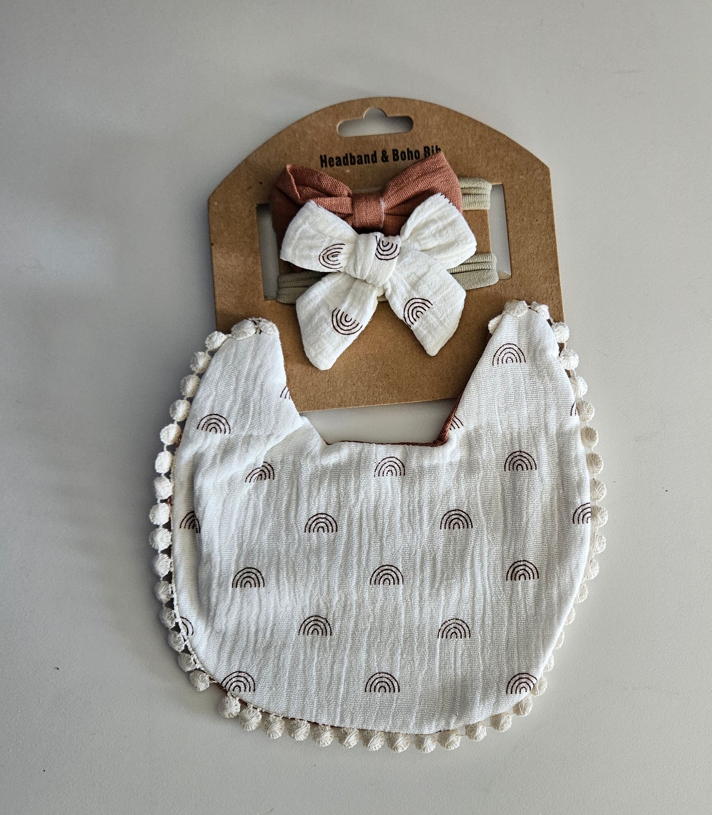 Baby Flower Bibs & Bow Headbands