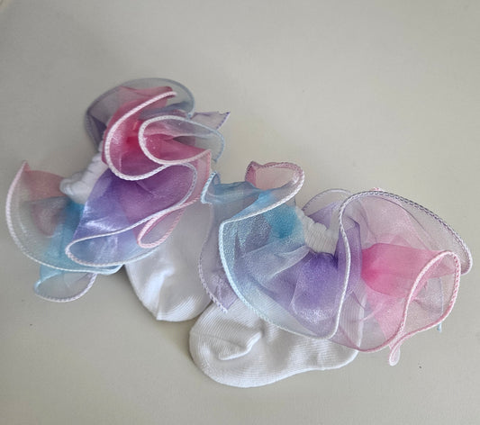 Children baby ruffled cotton socks